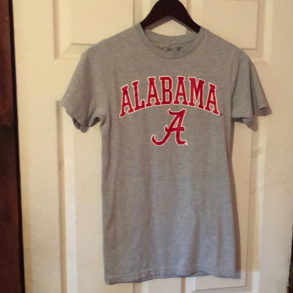 Alabama Crimson Tide Gray Logo T-Shirt Mens Small S